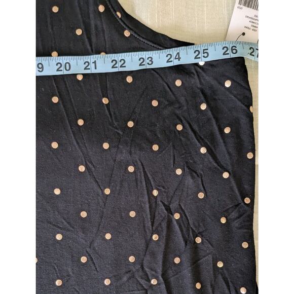 NEW Lane Bryant Swing Tank Top Plus Size 26/28 Polka Dots Black - Picture 4 of 6